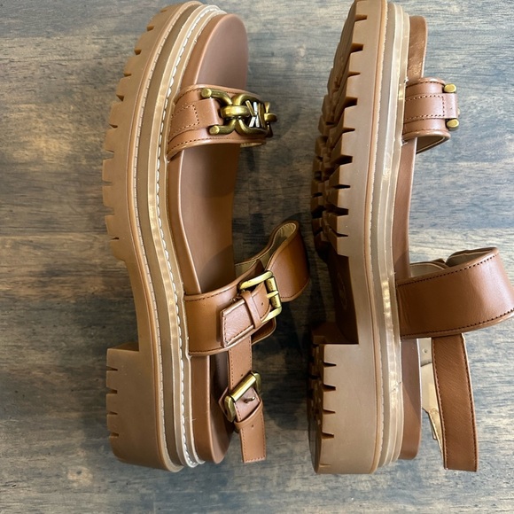 MICHAEL Michael Kors Kailey Leather Lug Heel Brown - Picture 7 of 7